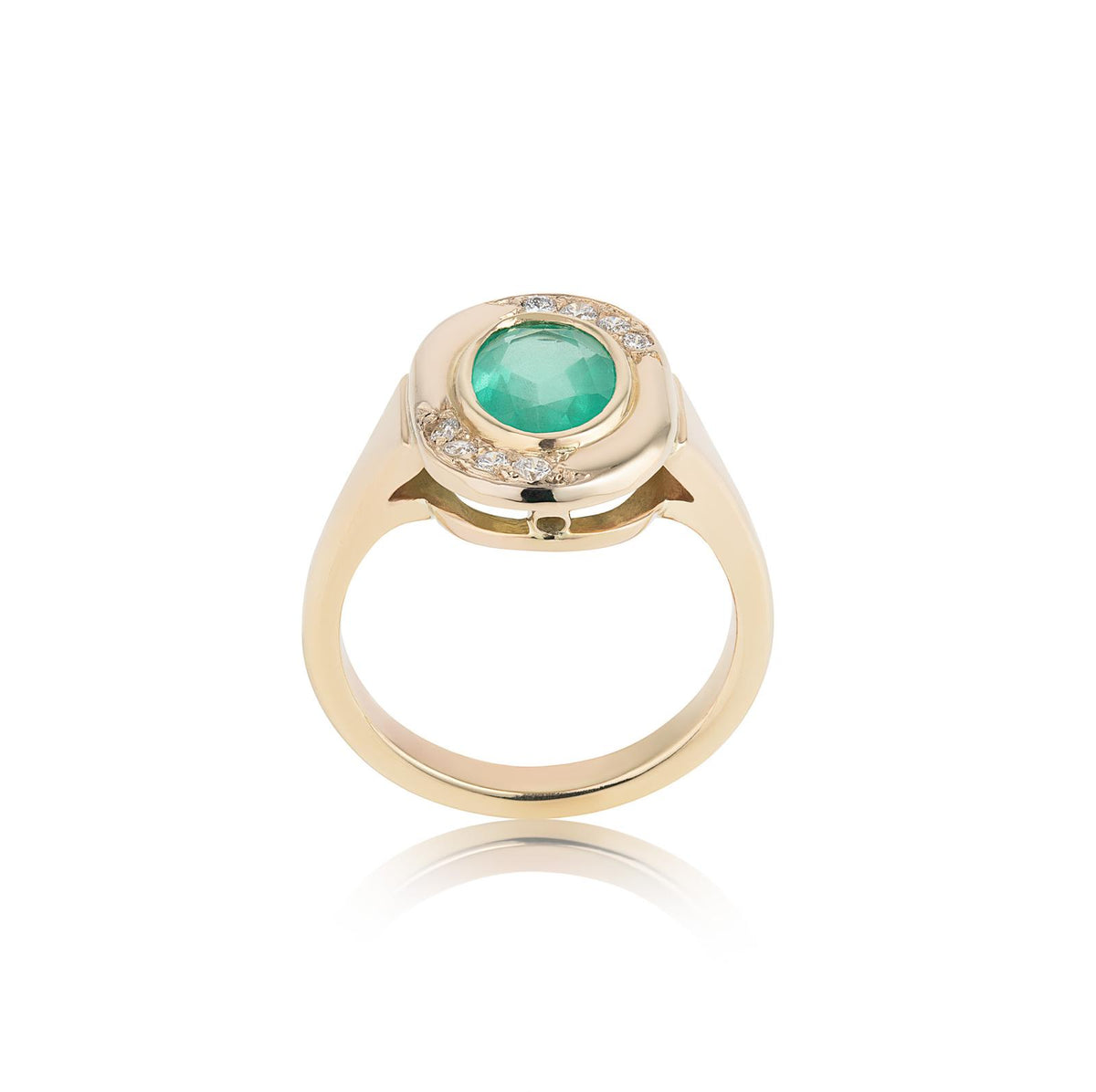 A Contemporary Emerald Engagement Ring