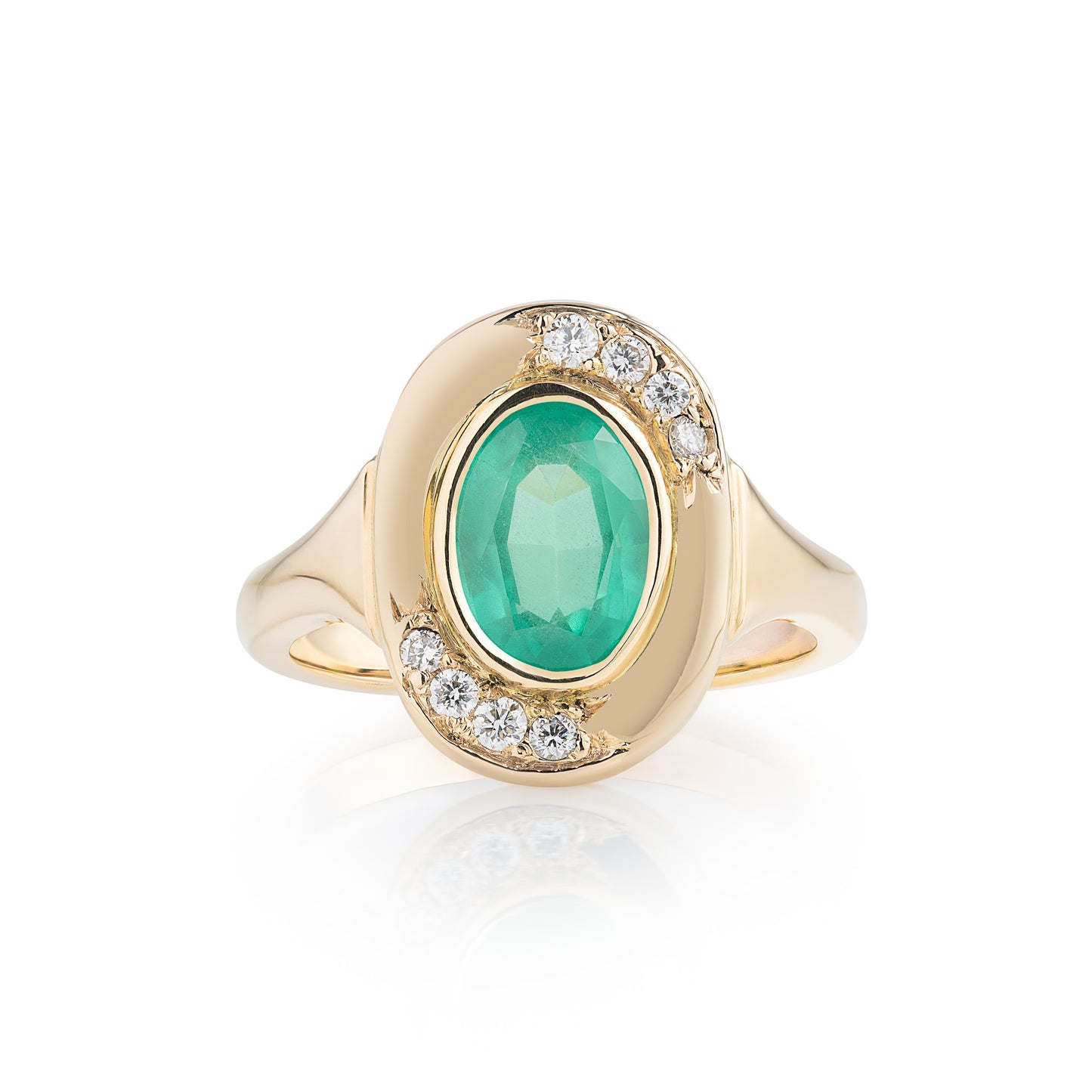 A Contemporary Emerald Engagement Ring