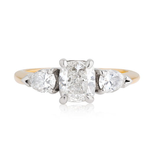 A Diamond Trilogy Engagement Ring