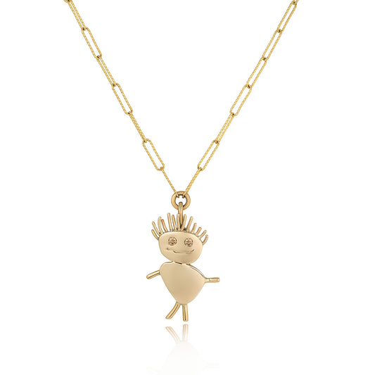 9ct Yellow Gold Little Person Pendant