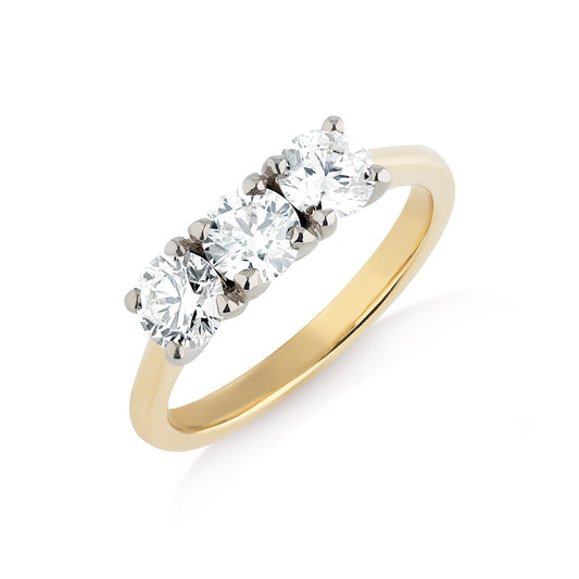 A Diamond Trilogy Engagement Ring