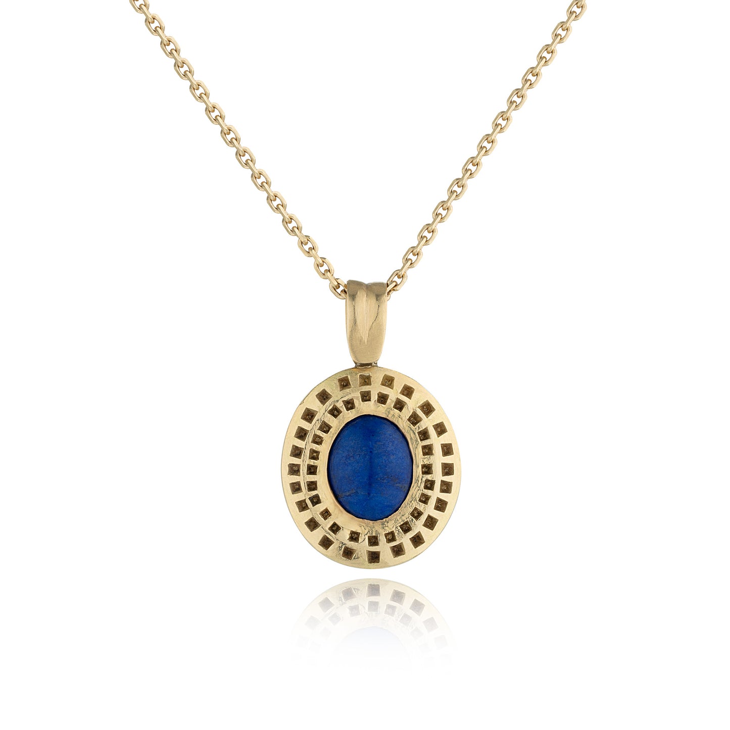 An 18ct Gold and Lapis Lazuli Pendant