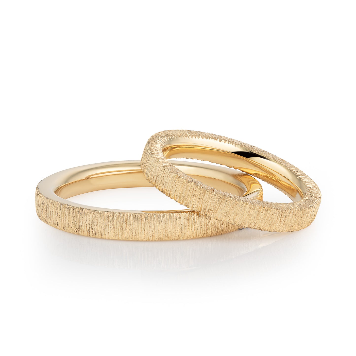 Textured Gold Wedding Bands