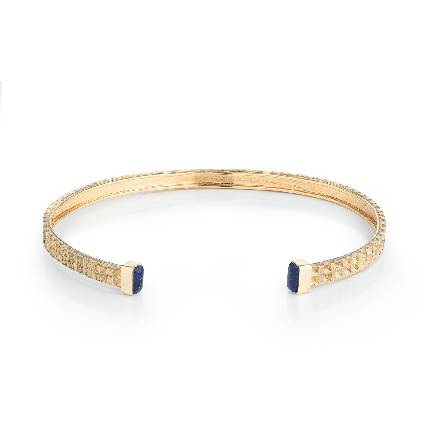 A 9ct Yellow Gold and Lapis Lazuli Cuff